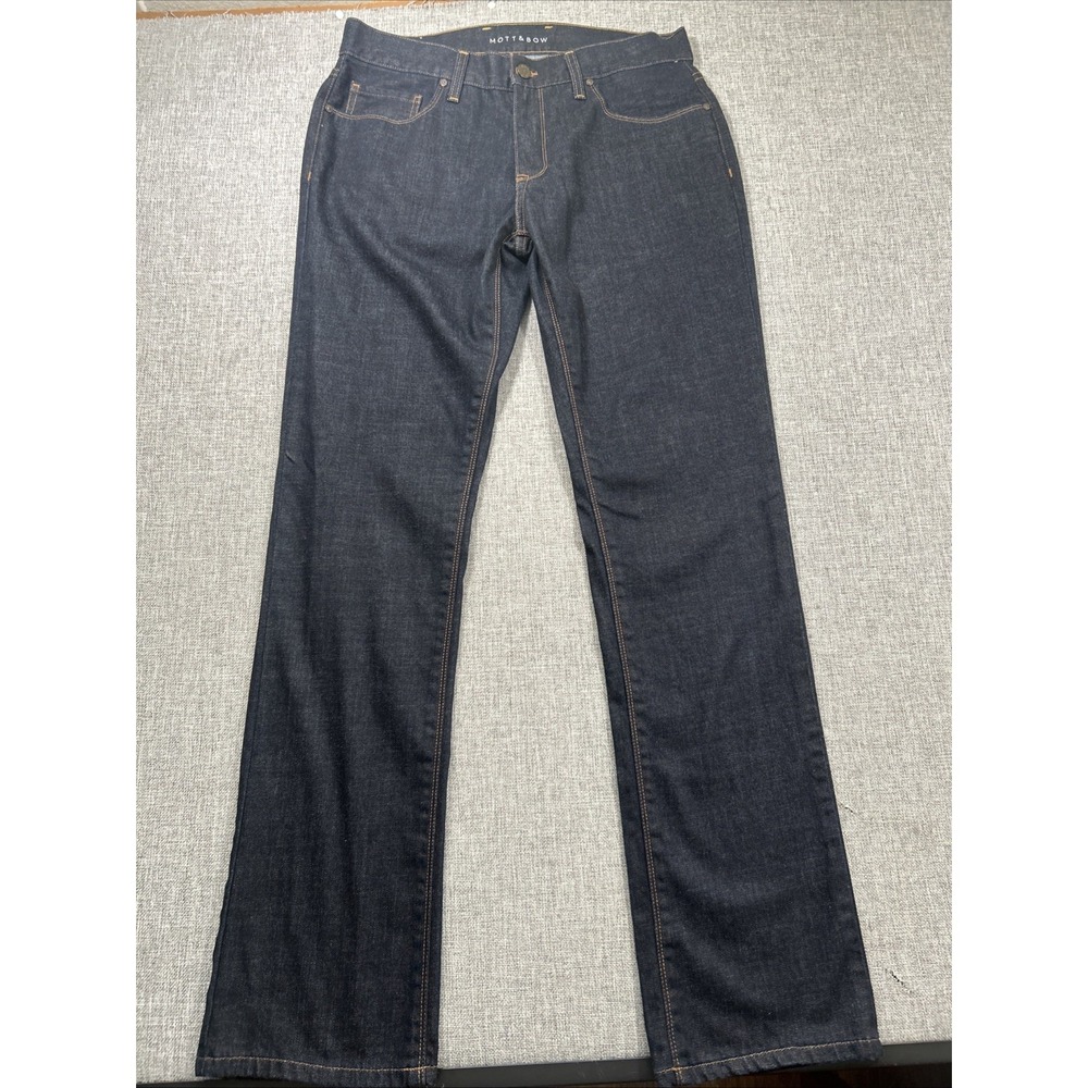 Mott & Bow Jeans Mens 33x34 Blue Straight Fit Dark Wash Denim